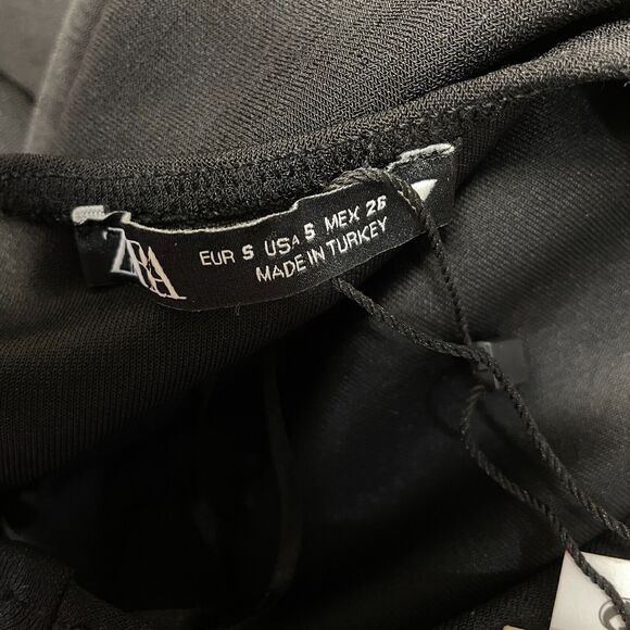 NWT Zara Women Sleeveless Midi Dress Size Small Black B372 -22 - Picture 6 of 16